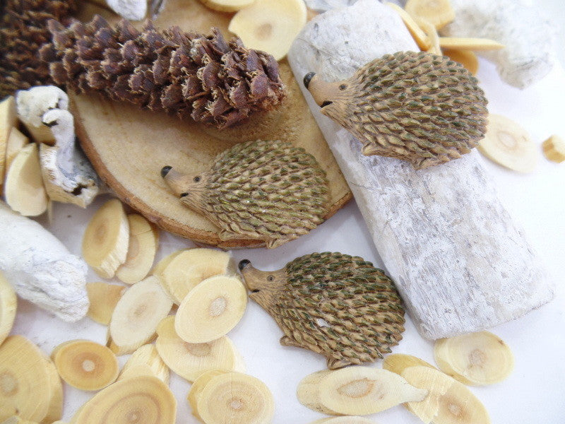 Natur Deko Sortiment Mix 250 g Zapfen Baum / Holzscheiben Äste Bambusringe Igel