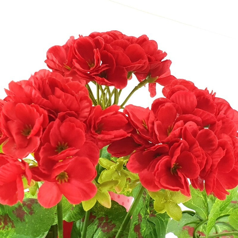 Künstliche Geranie rot Pelagonium im Topf Top Kunstblumen Blume Geschenk