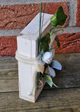 CASA - POADOR BILDERRAHMEN Holz Vintage Shabby Weiß Kunstblumen Geschenk Deko