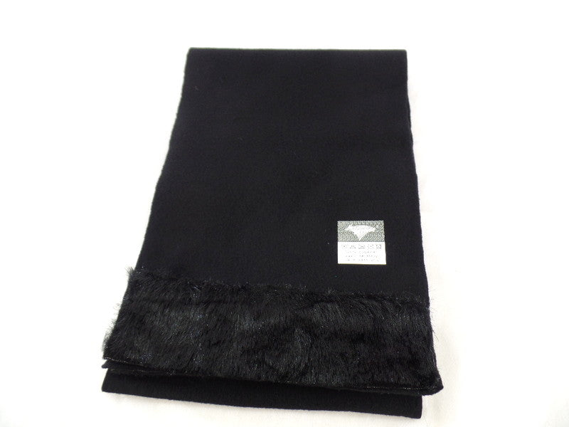 Schals Tücher Stola mit Kunstfellbesatz 3 Farbvarianten wählbar 100 % Polyester