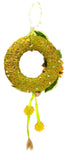 CASA - POADOR KRANZ künstlich trocken Grün Gelb Sonnenblumen Lagurus 30 cm
