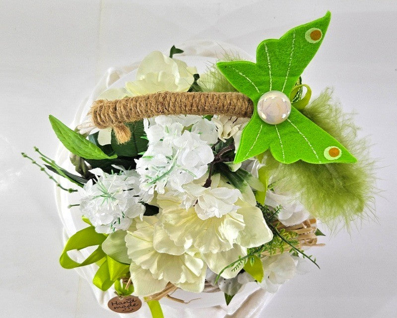 Casa-Poador Gesteck im Korb Anemone Osterglocken Kunstblumen Frühling Deko