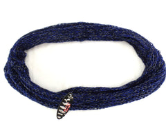 Schal Rundschal Blau Loop Wickelschal Schlauchschal gestrickt Arcylic