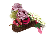 CASA - POADOR GRABSCHMUCK Herz Reisig Rosa Kunstblumen Beeren Maiglöckchen
