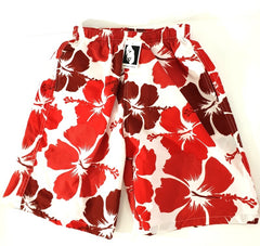 Badehosen Kinder 3 für 2 Badeshorts 128 -140 Hibiskus Shorts geblümt Kinder