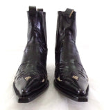 Westernstiefel 37 Schwarz Short Natural Negro Applikationen Leder spitz Riporto