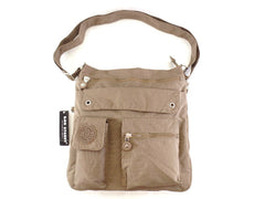 Bag Street Tasche Kaki Damen Umhängetasche Reißverschluss Damentasche