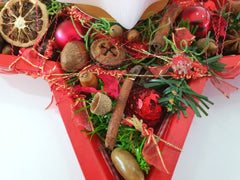 Adventsgesteck Weihnachten Tischschmuck Sternteller Kugeln Anis Zimt Kerze