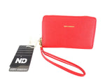 GELDBÖRSE PORTMONAIE Wallet Rot Etui New Design Querformat Trageschlaufe