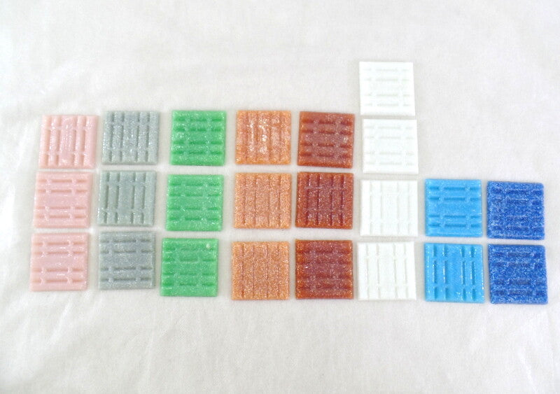 Casa-Poador Glasmosaik 23 Stück XXL Mix bunt 590 g Mosaik gesprenkelt Basteln