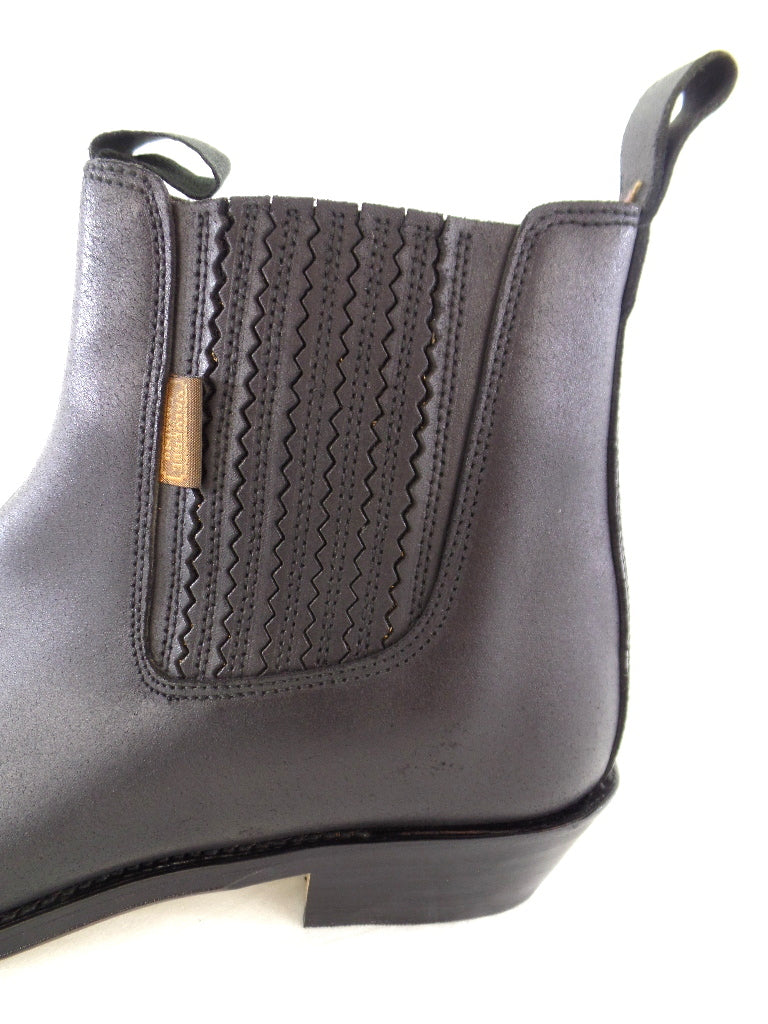 Reitstiefelette 45 Schwarz Spitz Gummizug Echtleder Spitz Labor USA 11,5 UK 11