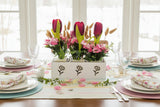 CASA - POADOR GESTECK Kunstblumen Tulpen Lagurus Glas Geschenk Wohnambiente