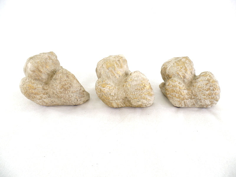 3 Engel Engelfigur patiniert goldfarben 9,5 cm x 7 x 7 cm Weihnachten Dekoration