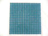 Glasmosaik Fliesen dunkeltürkis matt Matte 30 x 30 cm