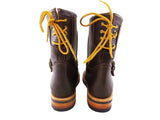 WESTERNSTIEFELETTE ARBEITS COWBOYBOOT Cowboyboot 36 UK 3 USA 5 Braun Schnalle Leder Mexico