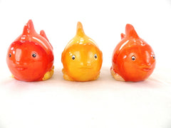 Fische 9 Stück Orange Keramik Ton 8 cm Tierfigur Dekoration