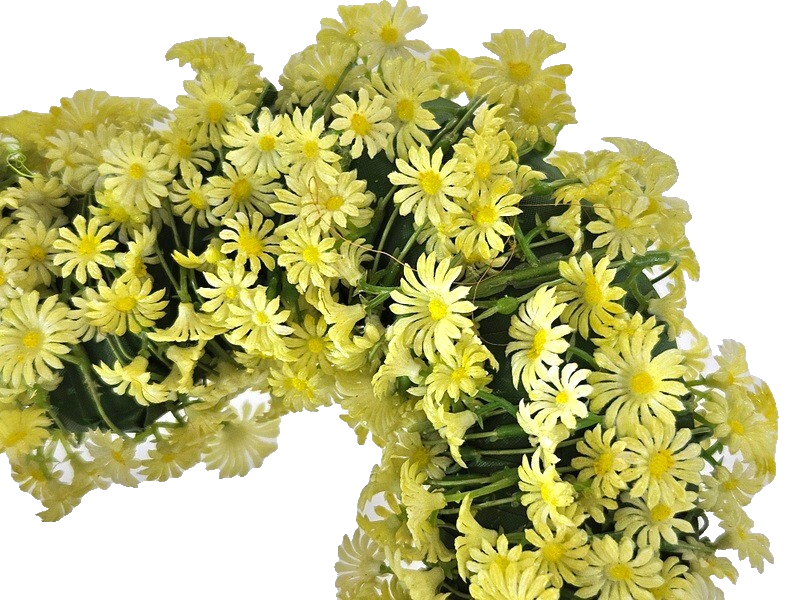 Casa-Poador Kranz Türkranz Wand Kranz künstlich 20 cm D gelb Natur Herz Deko
