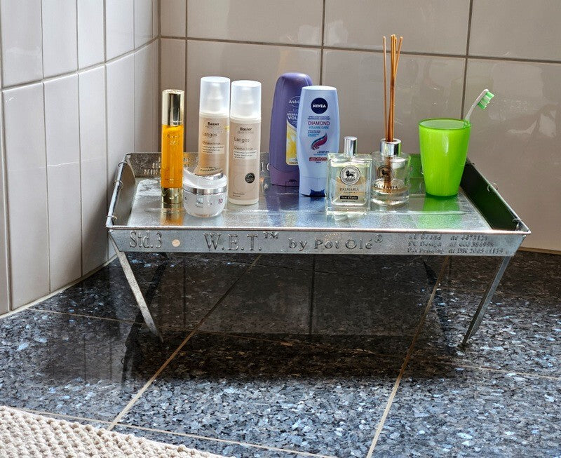 Tablett Tisch Serviertisch Beistelltisch verzinkter Stahl Sofatisch Outdoor Deko