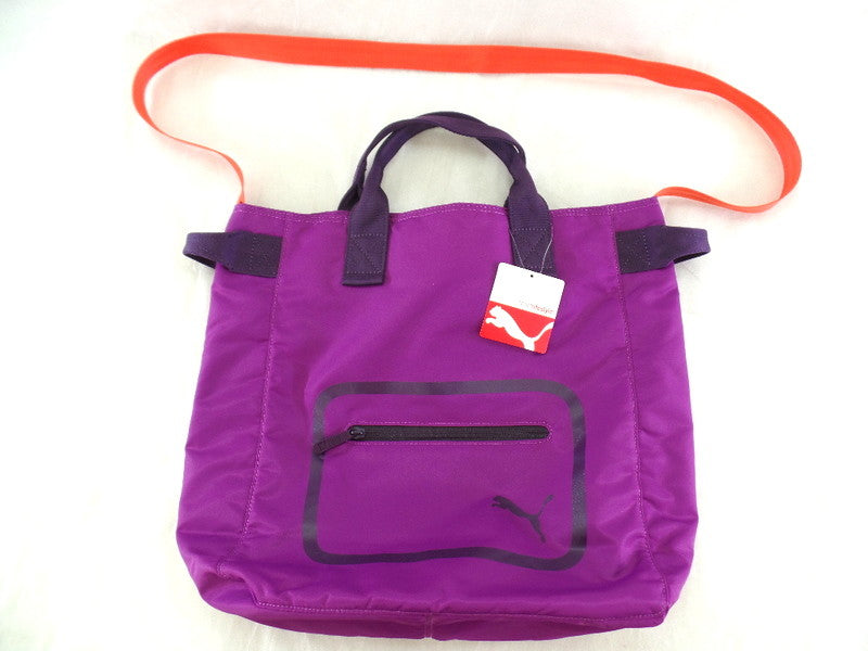 Puma Dazzle Shoppe Lila Sporttasche Freizeit Tasche Sport Lifestyle Black berry