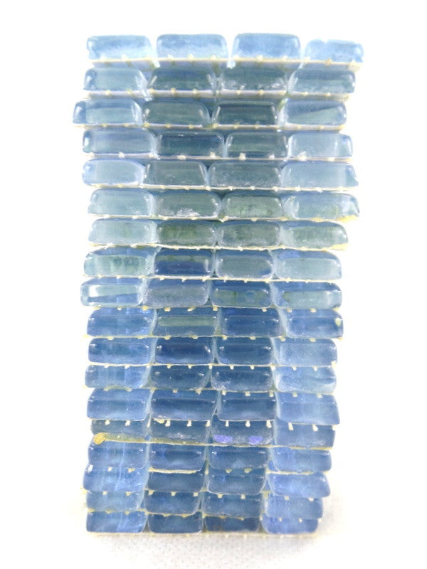 BORDÜRE Glasmosaik Himmelblau Klarglas Borde 18 Stück 50 x 50 mm 288 Steine 5 mm