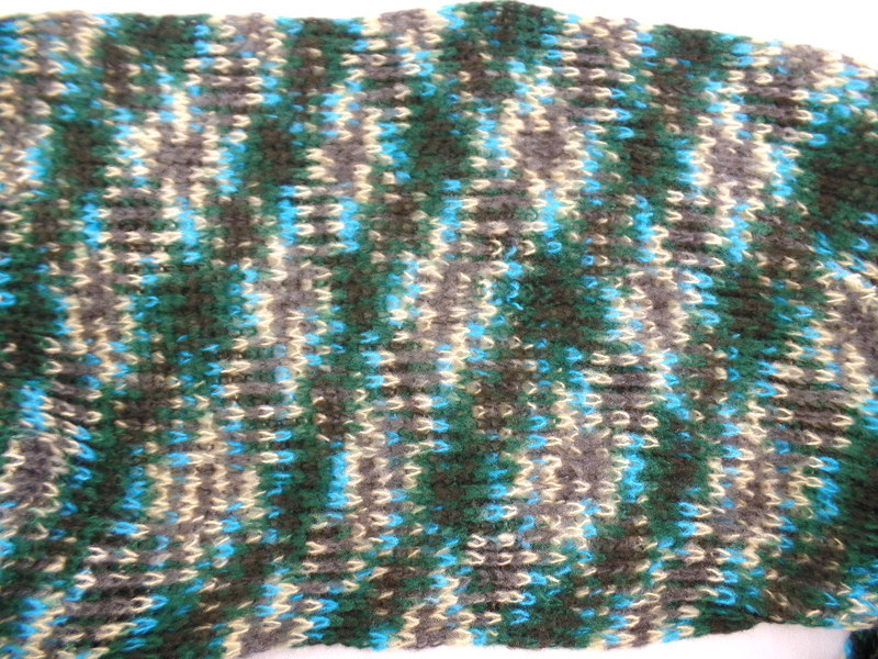 Schal Rundschal Blau Grau Grün Loop Wickelschal gestrickt Tricote Main