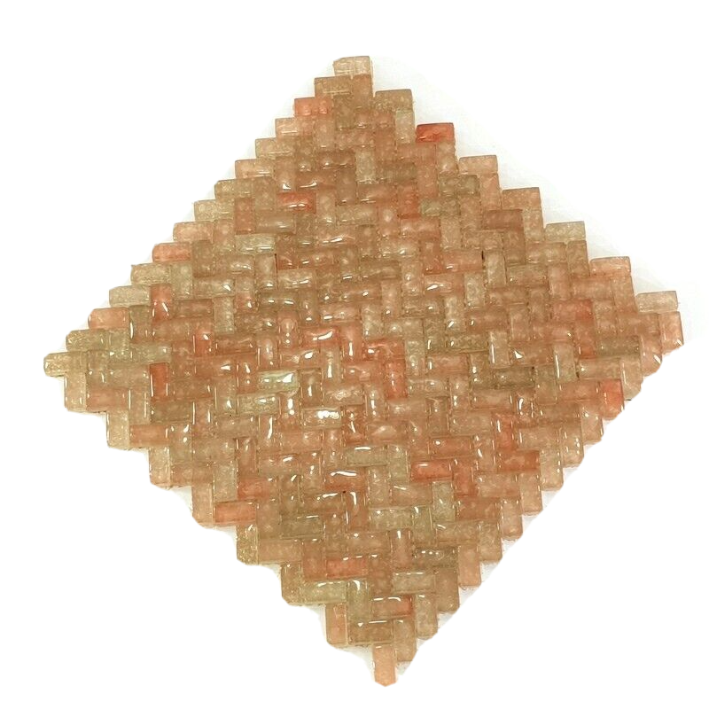 Mosaik Matte Lachs Rose Waterdrops Steine glatt Bubble 30 x 29,5 cm Basteln DIY