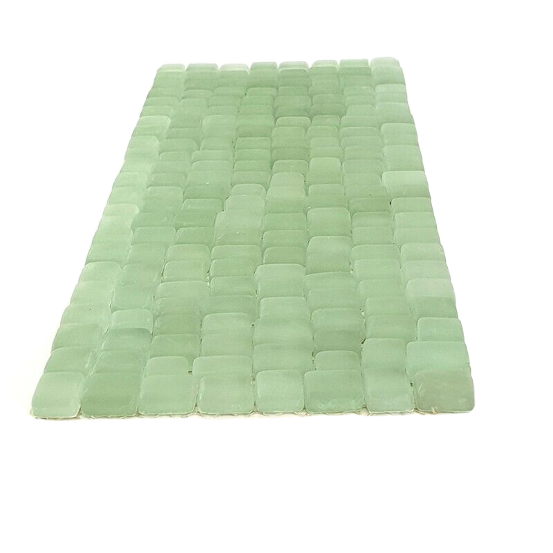 Mosaiksteine Mix hellgrün matt Borde 1 Streifen unregelmäßig Glas DIYBasteln