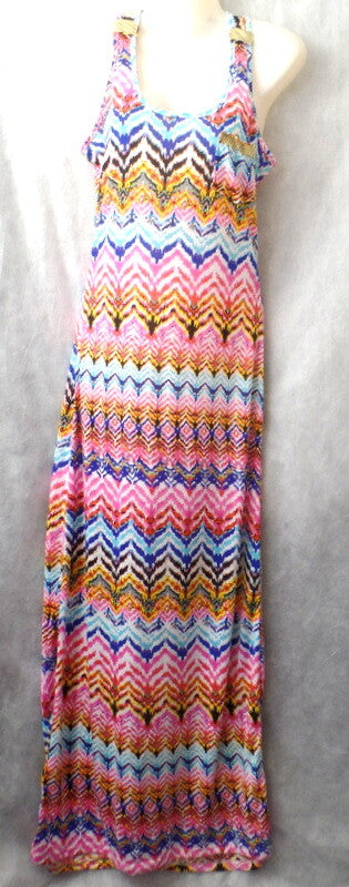 Kleid Sommerkleid bunt S / M  Ärmelos Maxikleid bekka Paris lang Damen