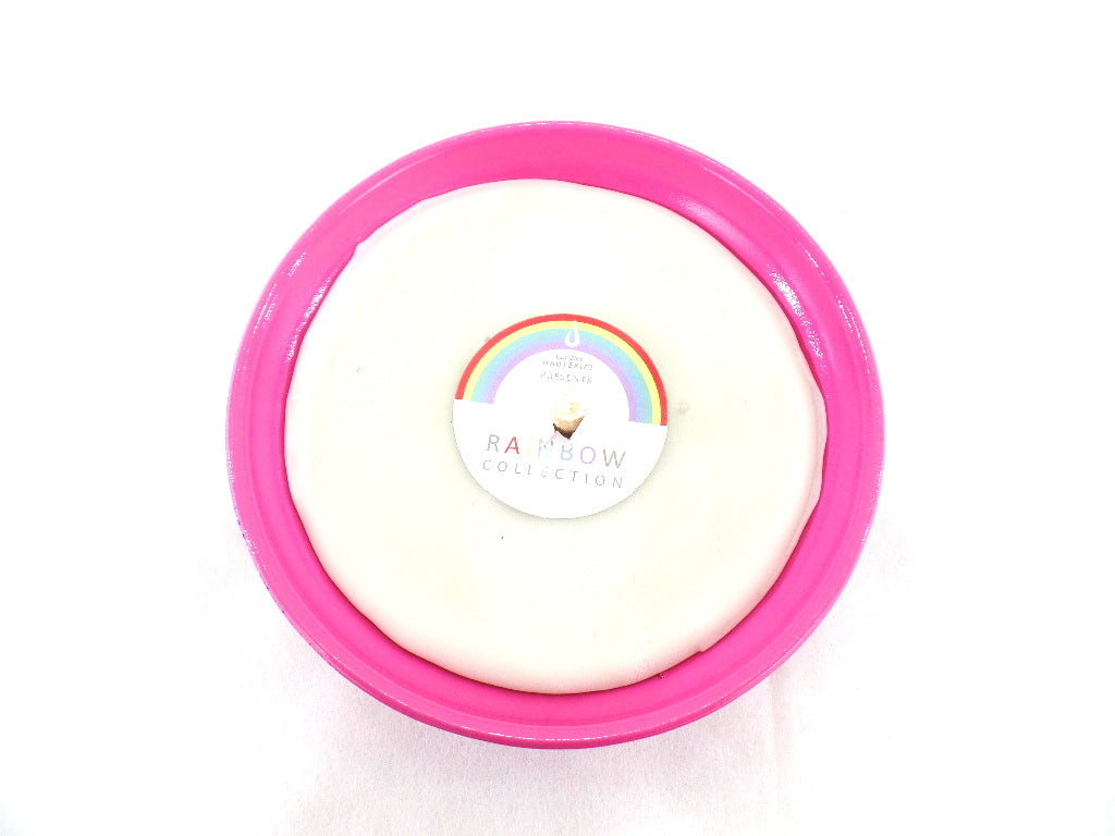 Kerze Gartenkerze Keramikschale Tonschale Fuchsia 19 cm D. Rainbow Deko