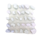 Mosaik Crush Glas matt 650g Grau Lila Blau unregelmäßig Mix Milchglas Steine DIY