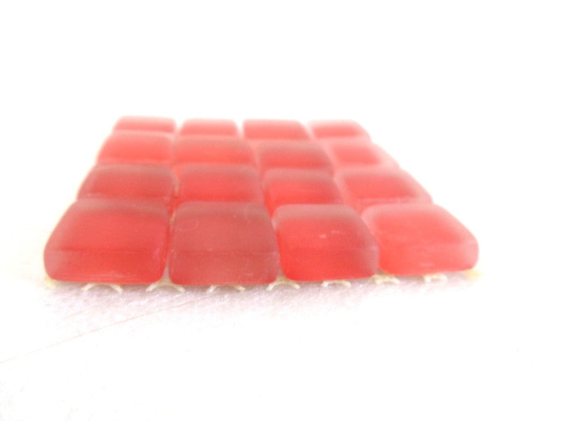 BORDÜRE Glasmosaik Rot matt Glas Borde 18 x Quadrate 50 x 50 mm 288 Steine 5 mm