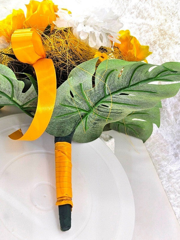 Casa-Poador Strauß Kunstblumen Rosen Grabstrauß Geschenk künstliche Blumen