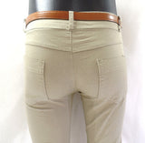 Hose Größe M Beige Stoffhose Shini Mode mit Gürtel