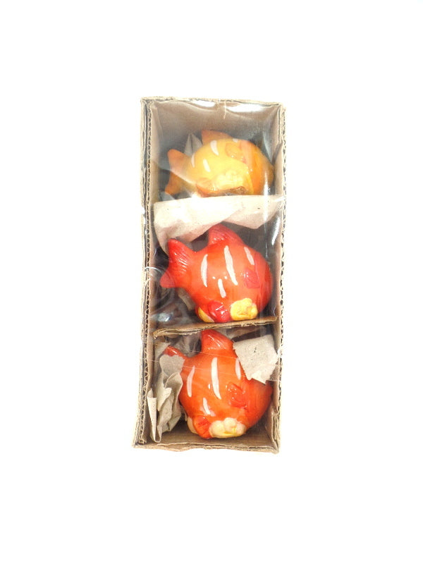 Fische 9 Stück Orange Keramik Ton 8 cm Tierfigur Dekoration