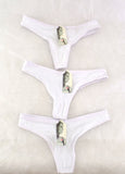Slips String Tanga Vorteilspack 3 er Set Weiß Sexy