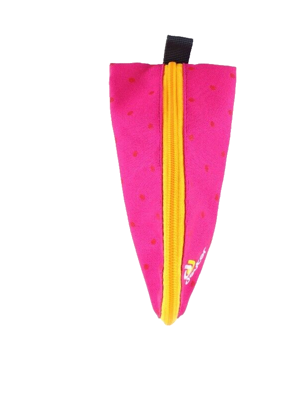 Deuter Schlamperrolle Federmäppchen Pink mit Punkte Reißverschluss Orange Schule