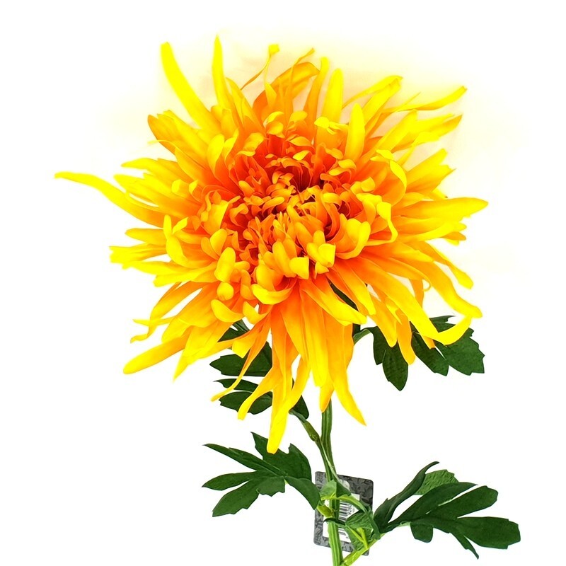 Spinnenchrysantheme Kunstblume künstliche Chrysantheme gelb 70 x20cm