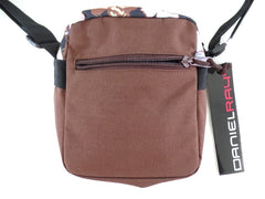 Schultertasche Daniel Ray Umhängetasche in Braun Rosa Schwarz Blumenmuster