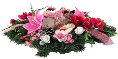 Casa - Poador Grabschmuck Rosa Exoten künstlich Totensonntag Friedhof
