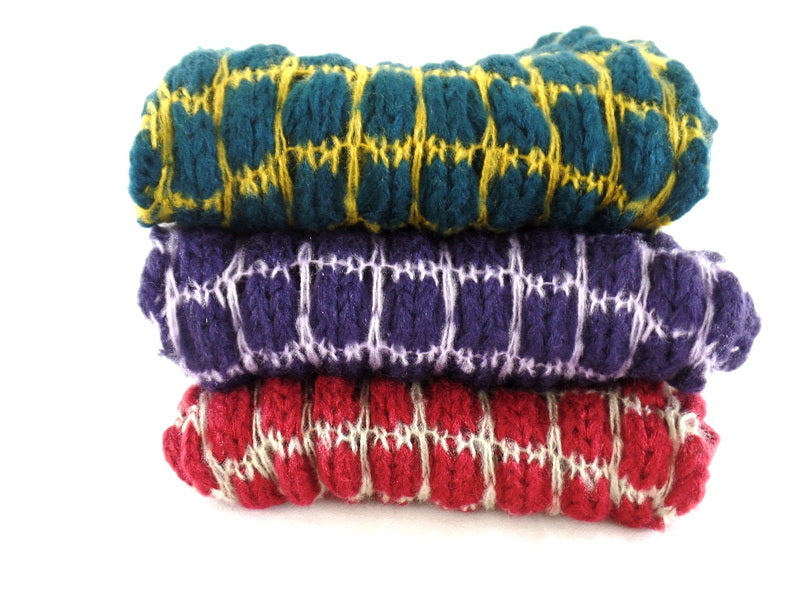 Schal Loop Wickelschal in 3 Farbvarianten Rot, Lila, Grün wählbar