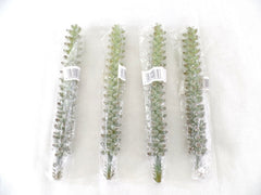 Kunstblumen Sedum Picks 4 Stück grün grau 24 cm Lang Seide Gestecke Dekoration