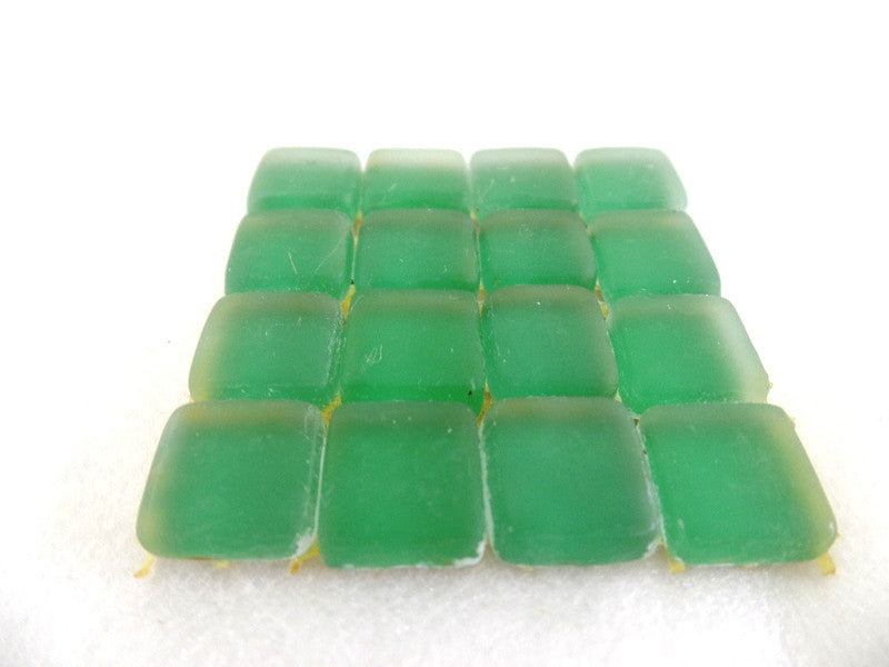 BORDÜRE Glasmosaik Grün matt Glas Borde 18 x Quadrate 50 x 50 mm 288 Steine 5 mm