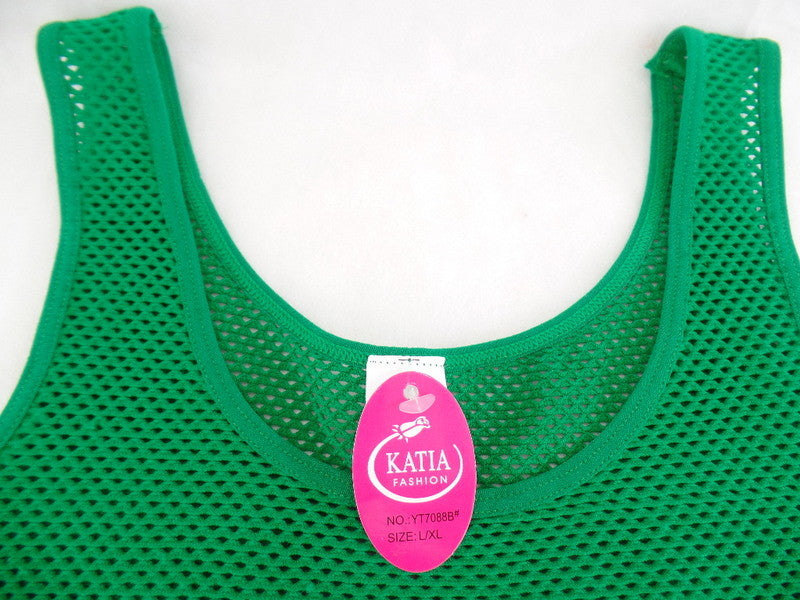 Top Netztop Netzshirt Grün Katia Fashion Stretch in 2 Größenvarianten wählbar