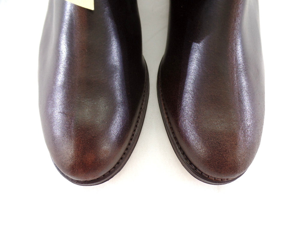 Reitstiefelette 45 Braun Rund Echtleder Cambrelle Schnalle Labor USA 11,5 UK 11
