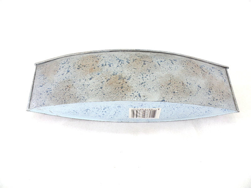 9 Metallgefäße Schiffchen Ellipsenform 30 x 8 x 6,5 blau grau Blumengefäß