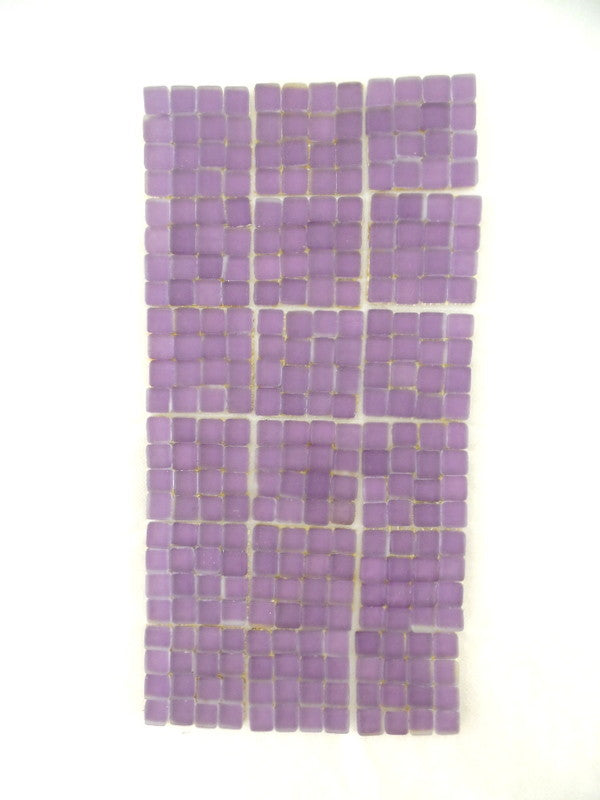 Glas BORDÜRE Glasmosaik Lila matt Glas 18 x Quadrate 50 x 50 mm 288 Steine 5 mm