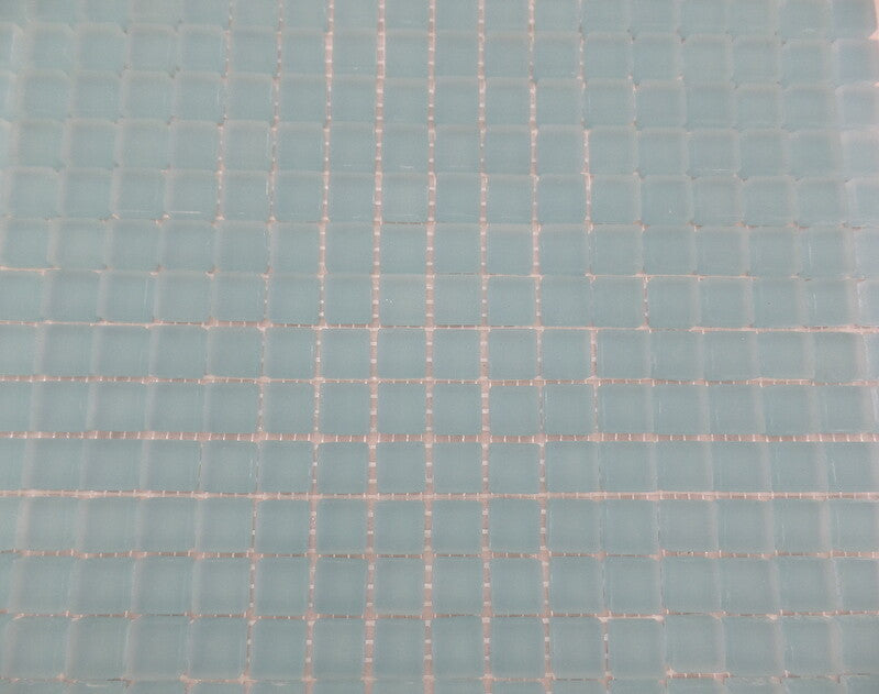 Ressalossa Glasmosaik Fliesen hellblau Türkis matt Matte 30 x 30 cm