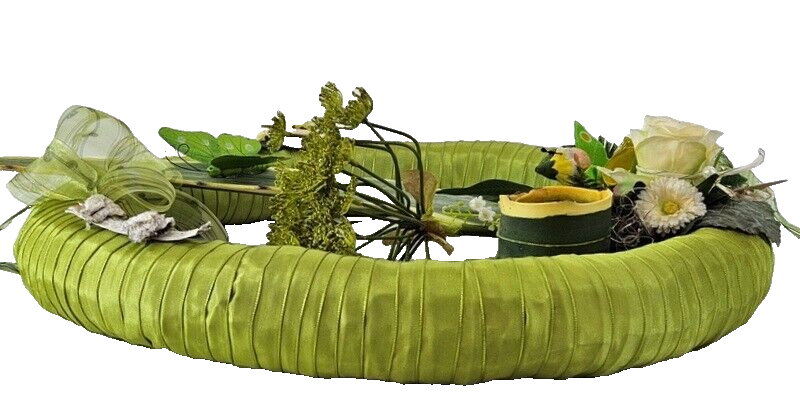 Kranz Türkranz Wand Kranz künstlich trocken Weiß Grün Natur Natur 43 cm