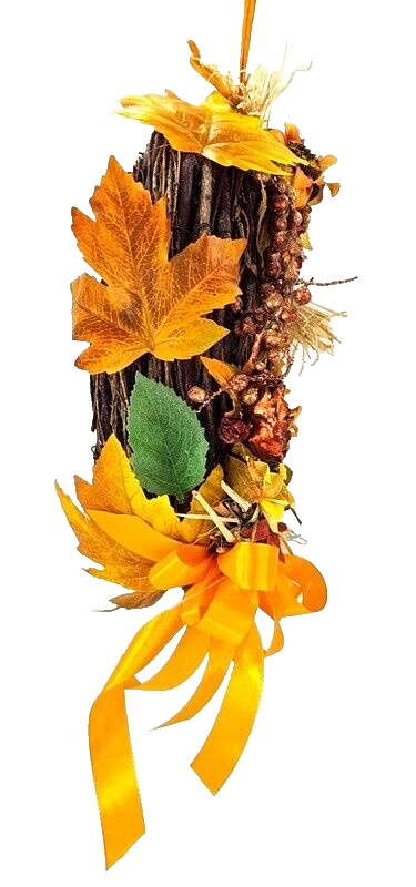 Kranz Tür / Wand Kranz 30 cm künstlich wie echt Herbstbätter Sonnenblume Orange