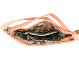 SCHULTERTASCHE FLÜGEL MOTIV Rose Damentasche silberfarbene Steine